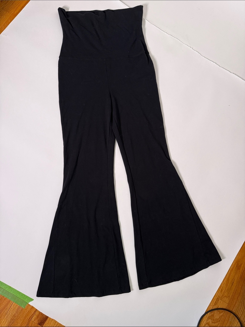 High-Rise Black Flare Pants